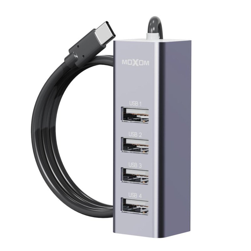 MOXOM MX-HB05 HighSpeed 4 in 1 USB 2.0 Hub Type-C Connector