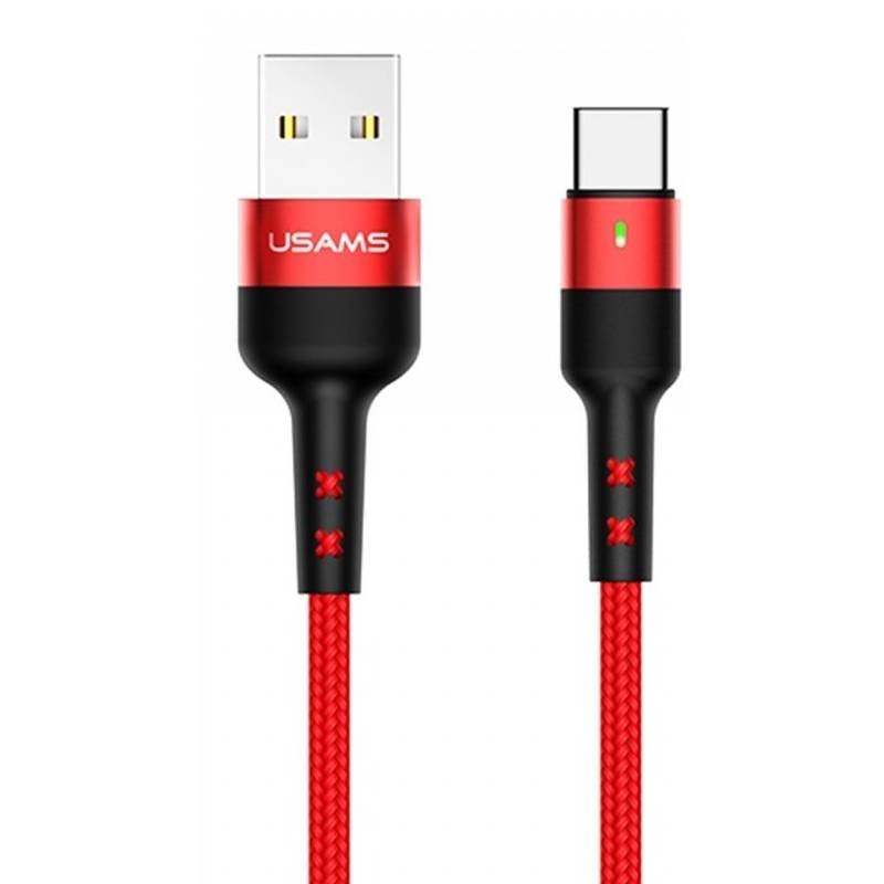 USAMS US-SJ313 U26 Καλώδιο Φόρτισης 1m USB-C Charging Και Data Cable - Χρώμα: Κοκινο