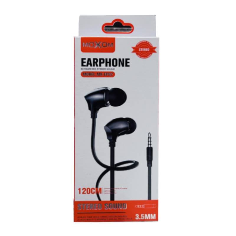 Moxom MX-EP82 Earbuds Stereo Sound Handsfree με Βύσμα 3.5mm - Black