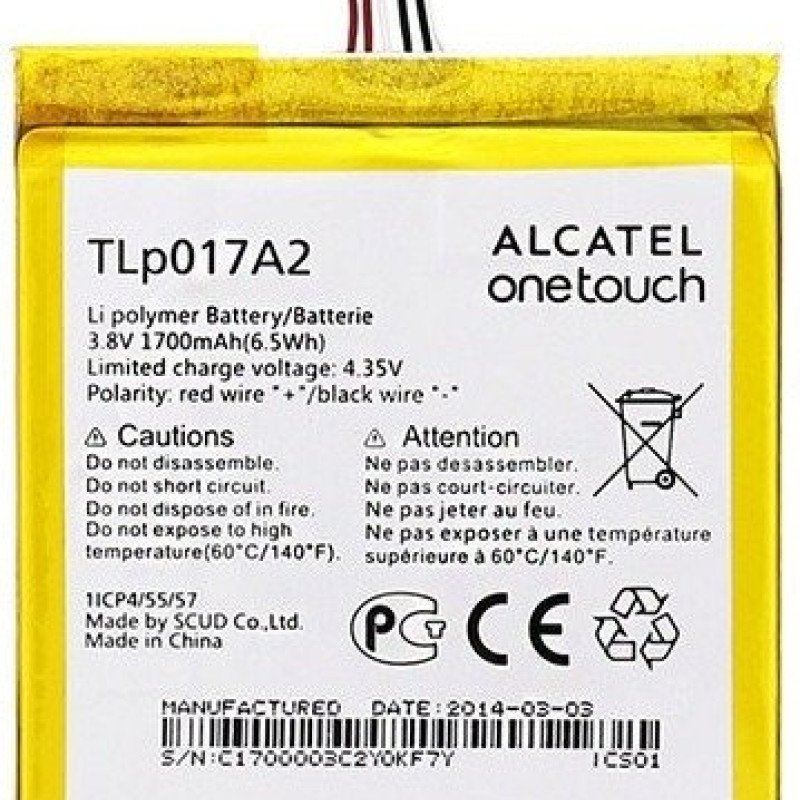 Μπαταρία Alcatel TLp017A2 για 6012D/6012/6015X/6016X - 1700mAh
