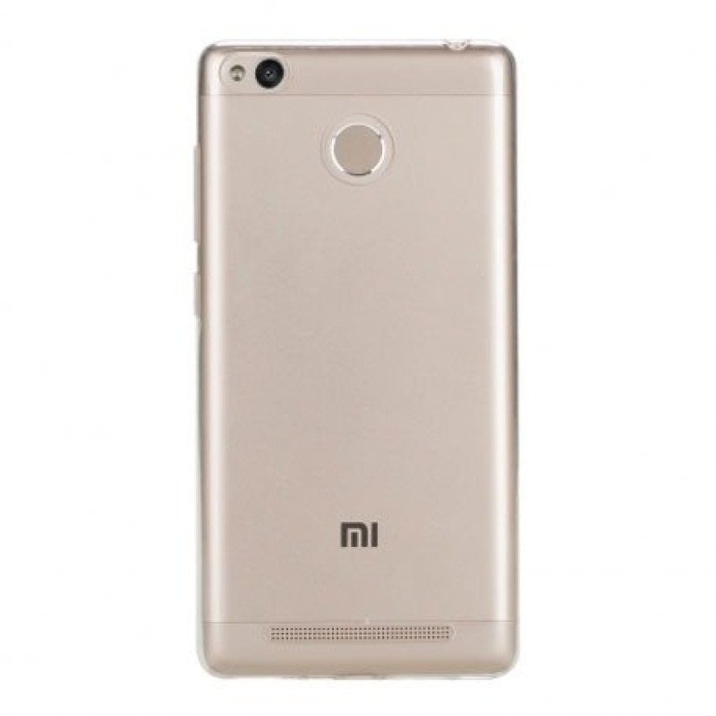 Θήκη Πλάτης Σιλικόνης για Xiaomi Redmi 3 Pro - Χρώμα: Διάφανο