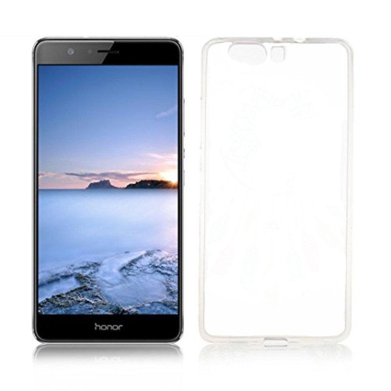 Θήκη Πλάτης Σιλικόνης για Huawei Honor V8 - Χρώμα: Διάφανο