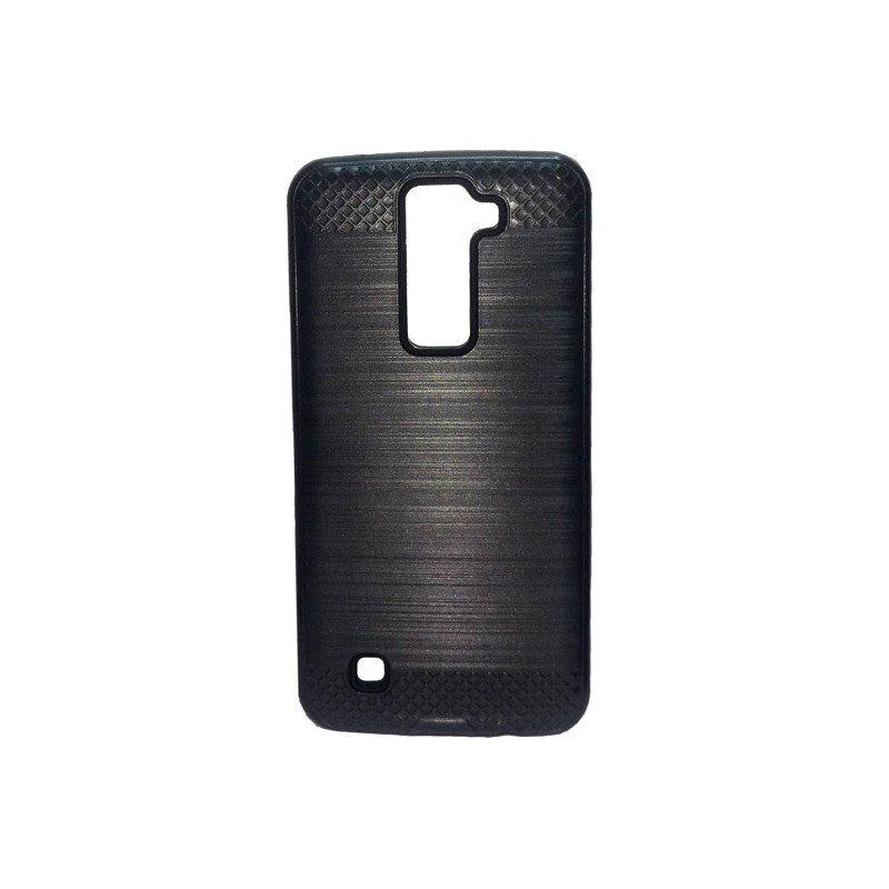 Θήκη Πλάτης Bumper Metalic Look για LG (K350N) K8 - Χρώμα: Μαύρο