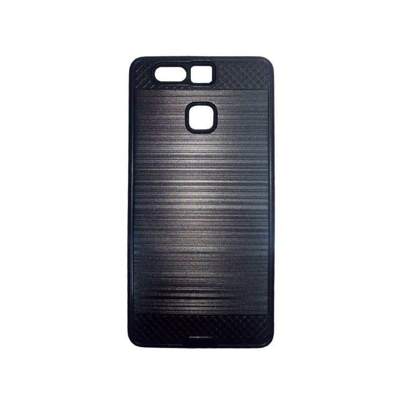 Θήκη Πλάτης Bumper Metalic Look για Huawei P9 - Χρώμα: Μαύρο