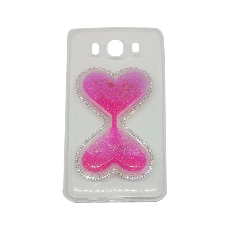 Θήκη Πλάτης Σιλικόνης Hourglass Liquid για Samsung J510F Galaxy J5 2016 - Χρώμα: Φούξια