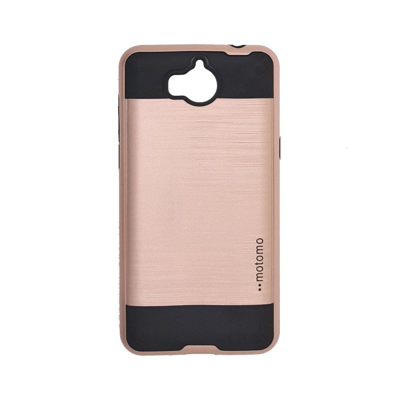 Θήκη Motomo Slim Aluminium για Huawei Y5 2017/Y5 III/Y5 3/Y6 2017 - Χρώμα: Χρυσό Ρόζ