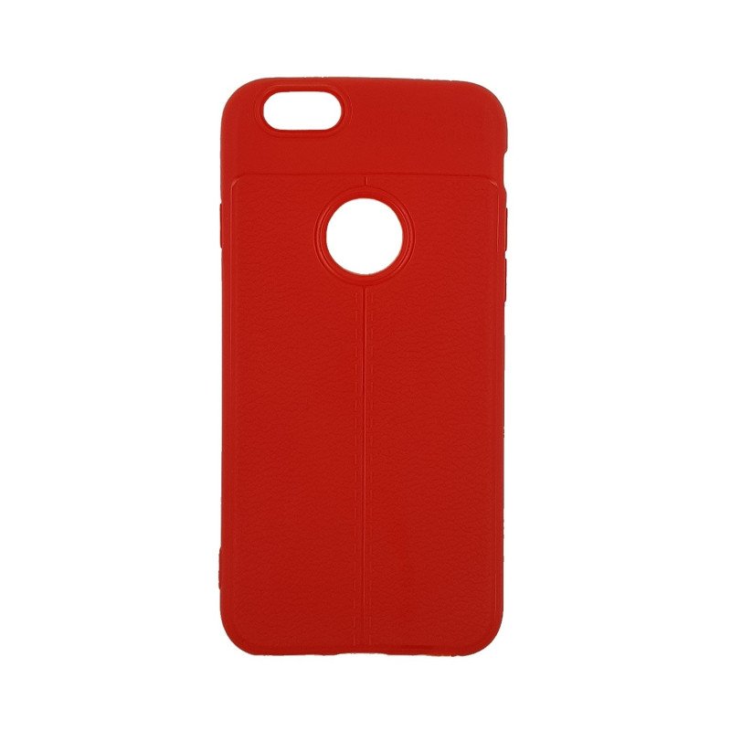 Θήκη Πλάτης Σιλικόνης Litchi για Apple iPhone 6/6S 4.7 inches - Χρώμα: Κόκκινο