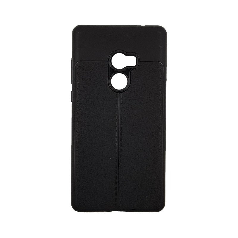 Θήκη Πλάτης Σιλικόνης Litchi για Xiaomi Mix 2 - Χρώμα: Μαύρο