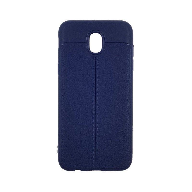 Θήκη Πλάτης Σιλικόνης Litchi για Samsung J530F Galaxy J5 2017 - Χρώμα: Μπλε