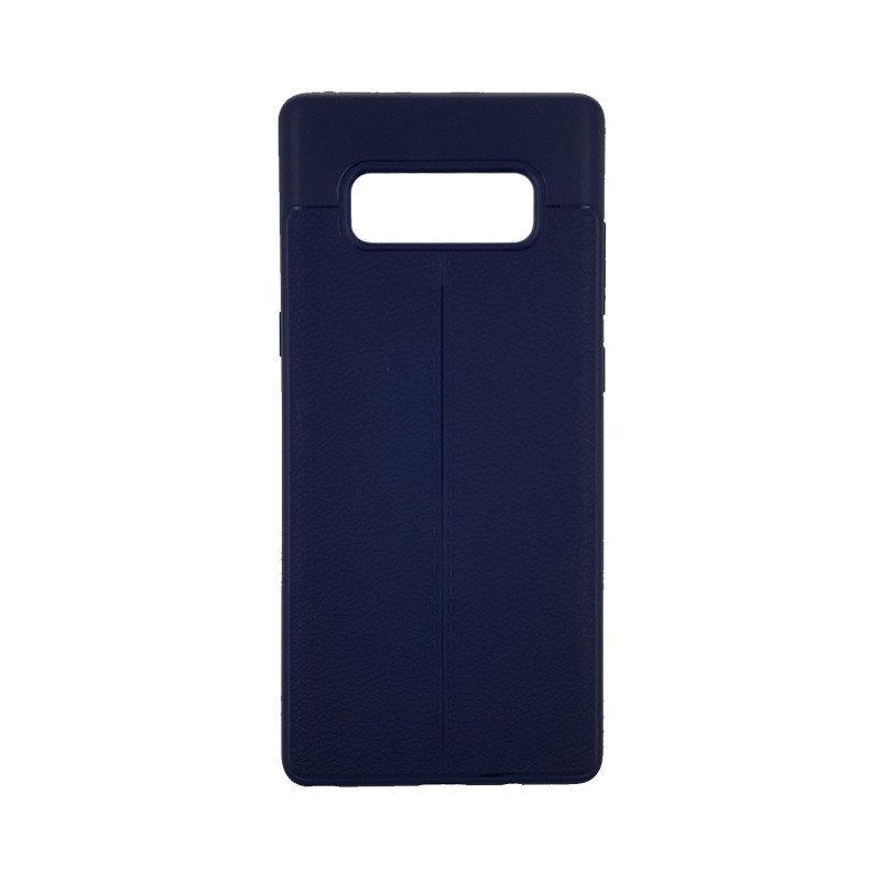 Θήκη Πλάτης Σιλικόνης Litchi για Samsung N950F Galaxy Note 8 - Χρώμα: Μπλε