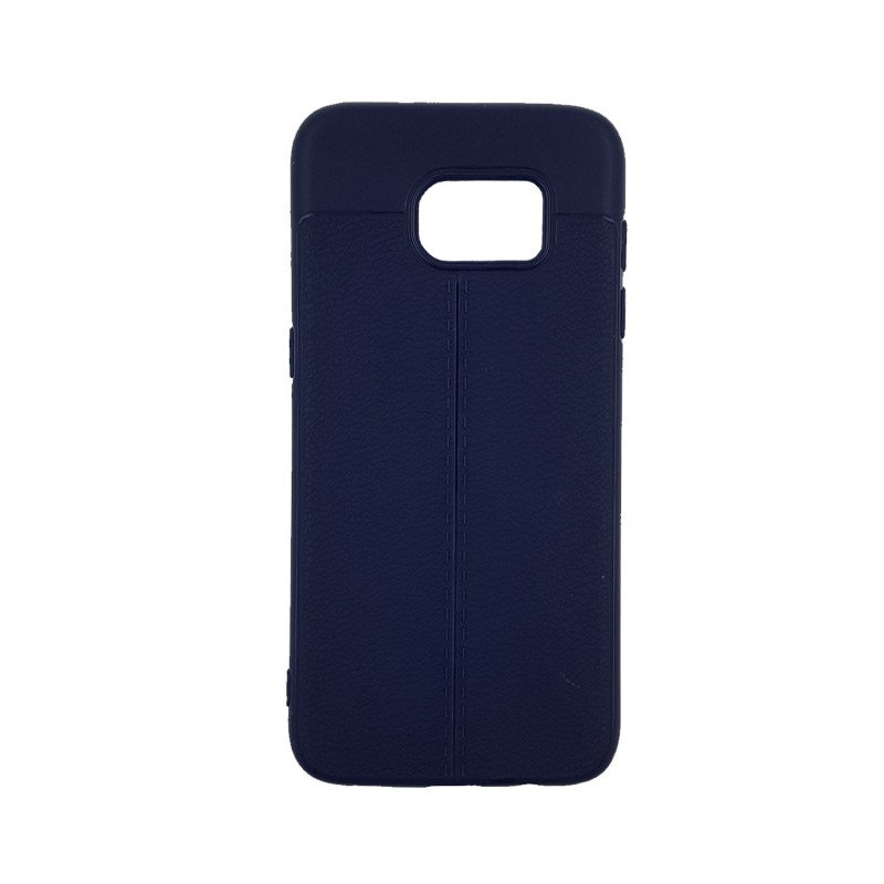 Θήκη Πλάτης Σιλικόνης Litchi για Samsung G935F Galaxy S7 Edge - Χρώμα: Μπλε