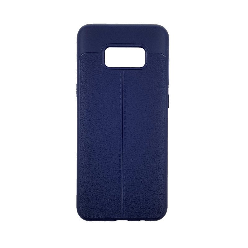 Θήκη Πλάτης Σιλικόνης Litchi για Samsung G955F Galaxy S8 Plus - Χρώμα: Μπλε