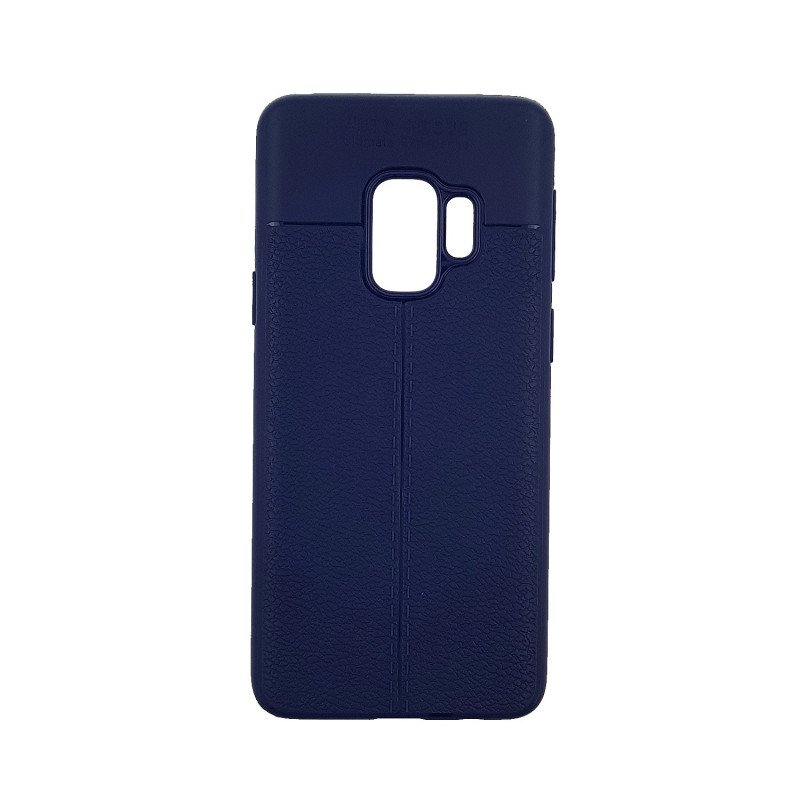 Θήκη Πλάτης Σιλικόνης Litchi για Samsung G960F Galaxy S9 - Χρώμα: Μπλε
