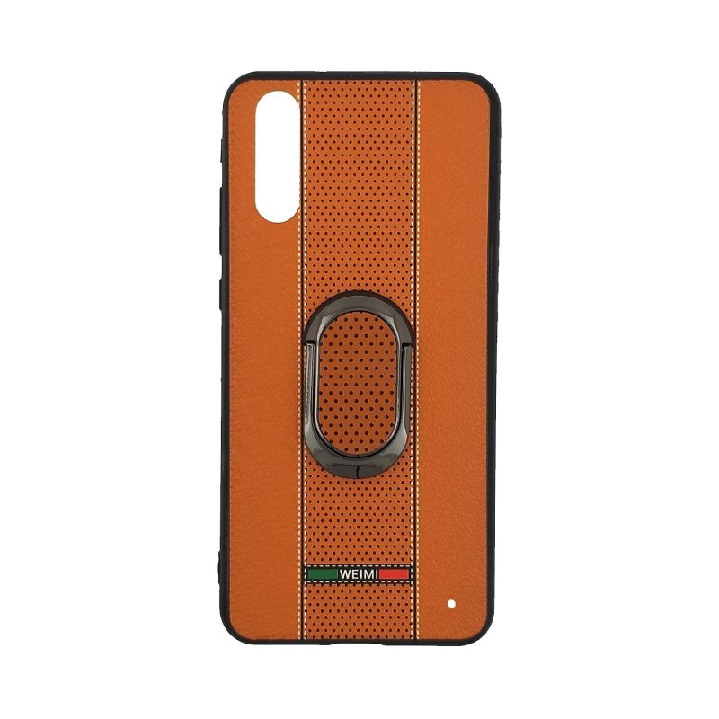 Θήκη Πλάτης Weimi Με Βάση Στήριξης για Huawei P20 - Χρώμα: Πορτοκαλί