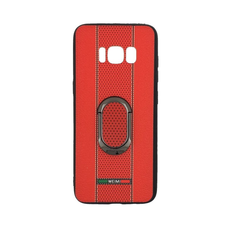 Θήκη Πλάτης Weimi Με Βάση Στήριξης για Samsung G950F Galaxy S8 - Χρώμα: Κόκκινο