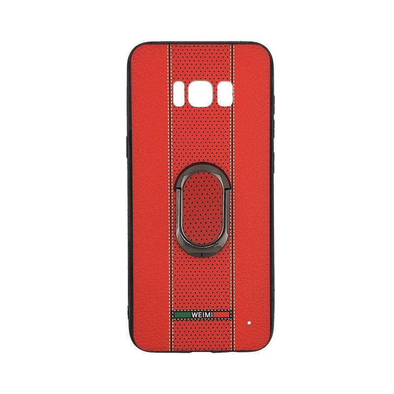 Θήκη Πλάτης Weimi Με Βάση Στήριξης για Samsung G955F Galaxy S8 Plus - Χρώμα: Κόκκινο