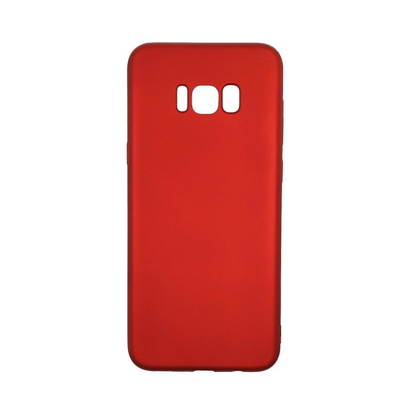 Θήκη Πλάτης Σιλικόνης για Samsung G955F Galaxy S8 Plus - Χρώμα: Κόκκινο