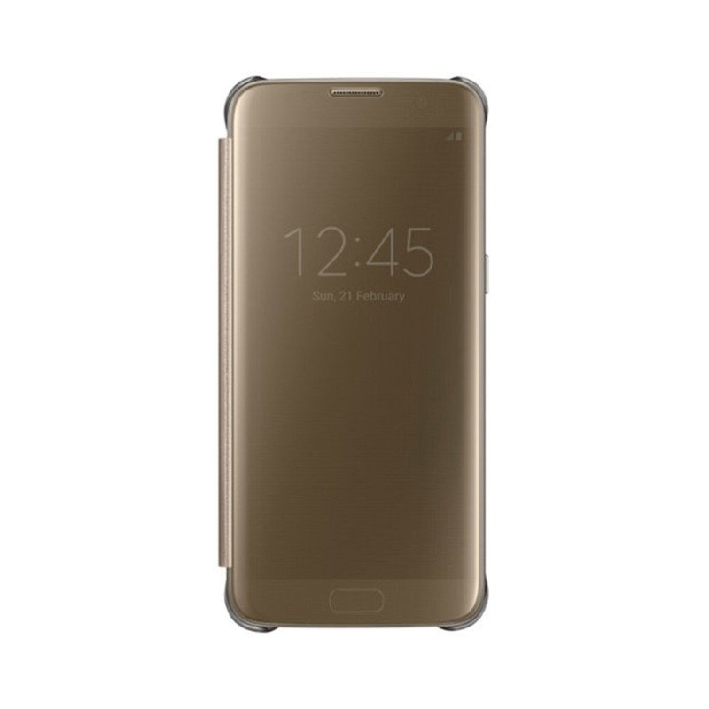 Θήκη Clear View για Samsung A520F Galaxy A5 2017 - Χρώμα: Χρυσό