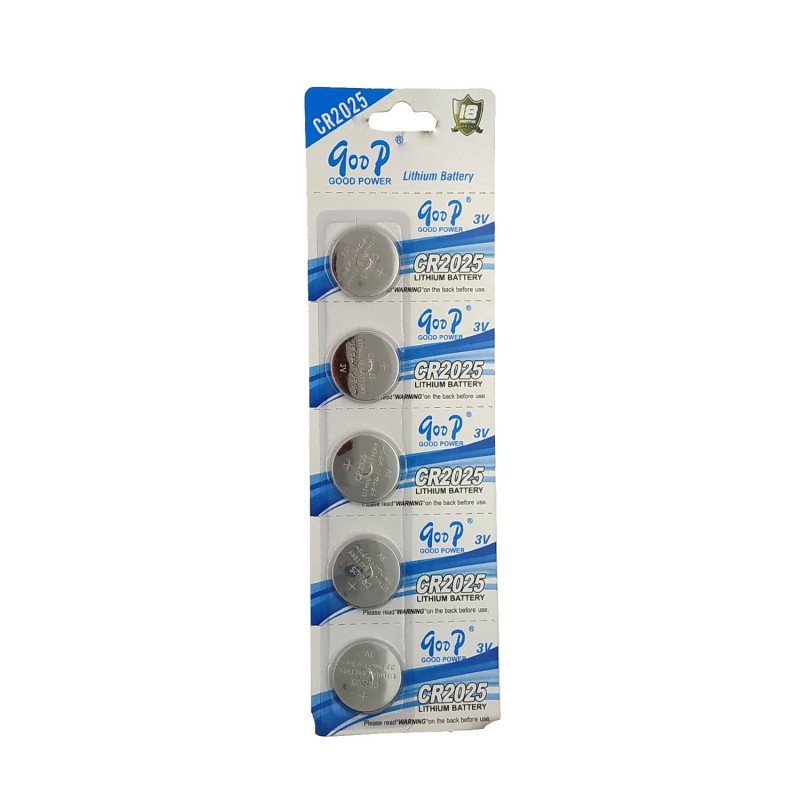 Μπαταρίες Buttoncell Goop 3V - CR2025 (5 τμχ)