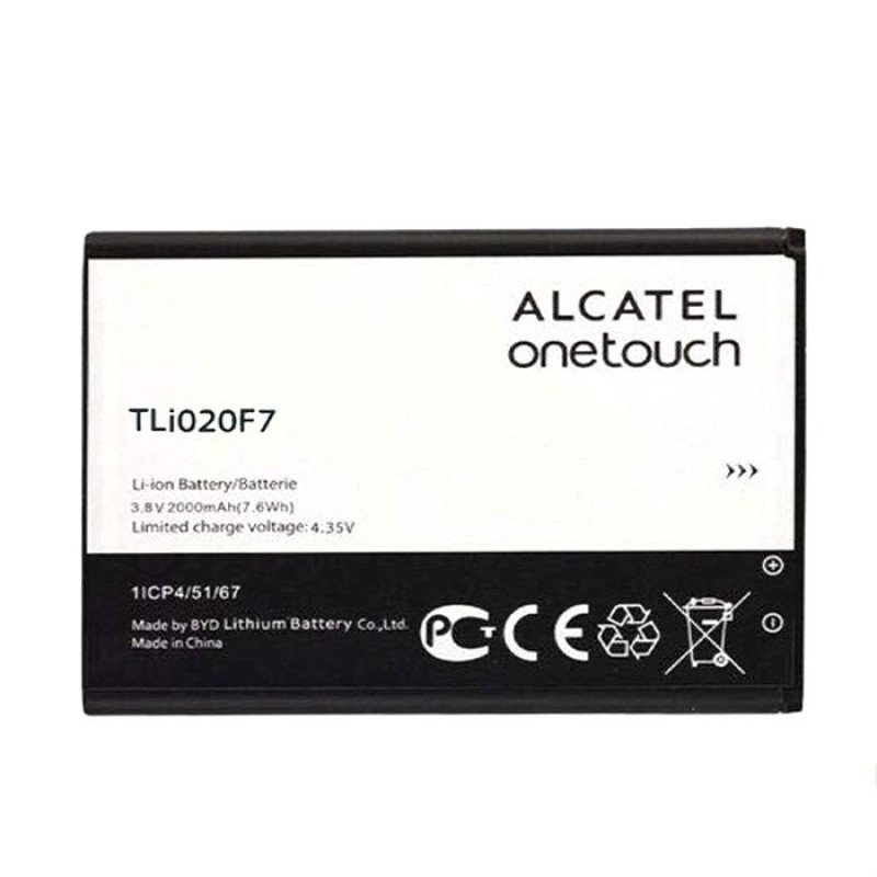 Μπαταρία Alcatel TLi020F7 για 7040A Pop C7/5042D Pop 2 4.5/5045D One Touch Pixi 4 5.0  - 2000mAh Bulk