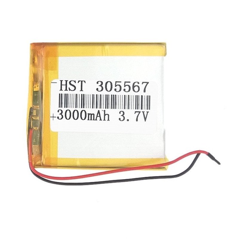 Μπαταρία Universal 6.5x6 cm με 2 Καλώδια - 3000mAh