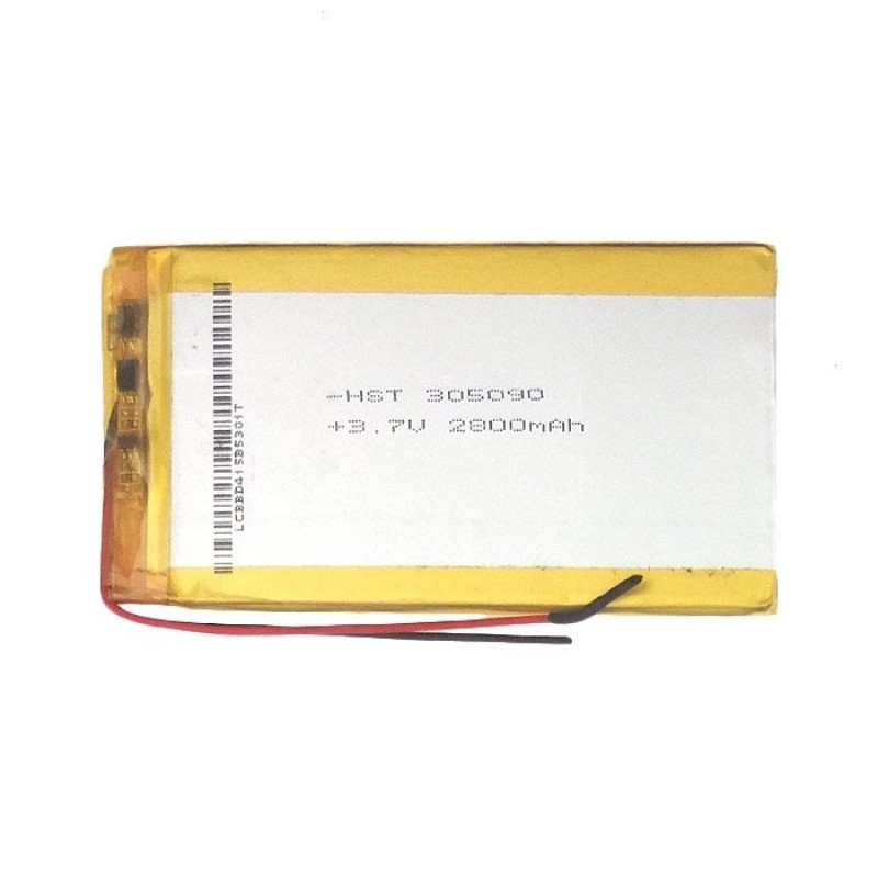 Μπαταρία Universal 9x5 cm με 2 Καλώδια - 2800mAh