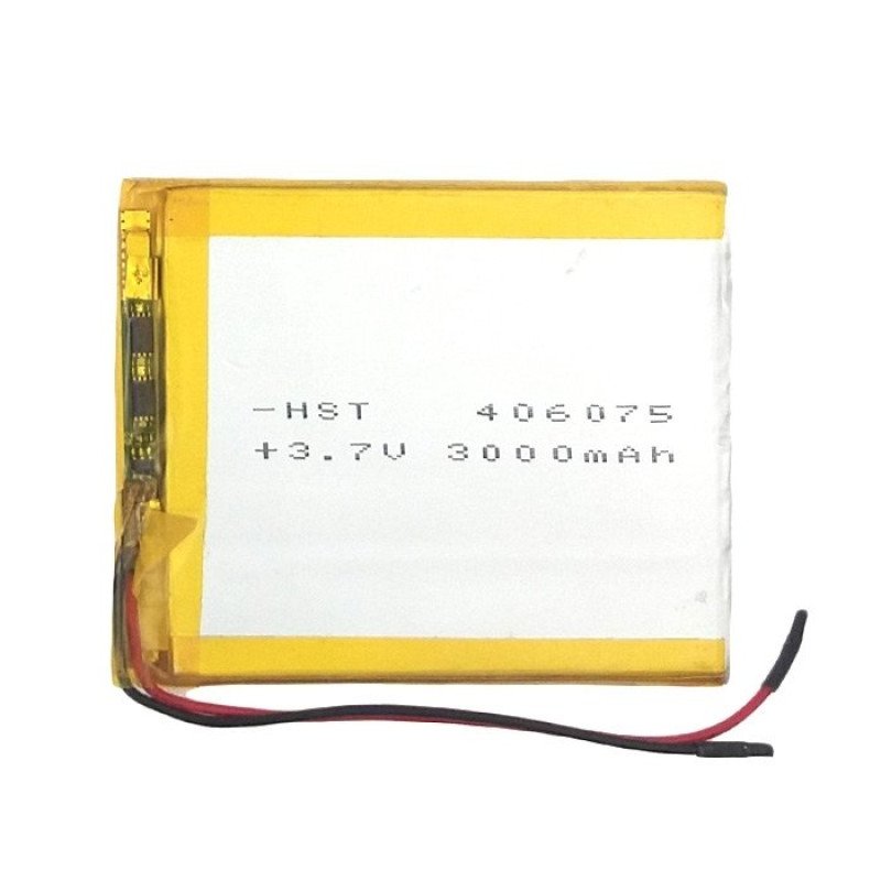 Μπαταρία Universal 7.5x6 cm με 2 Καλώδια - 3000mAh