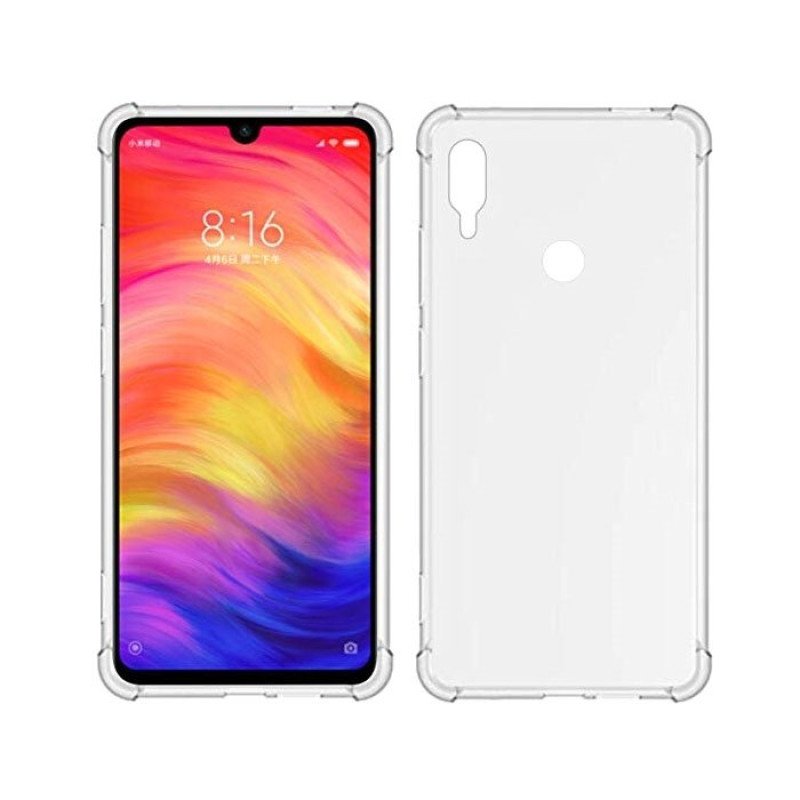 Θήκη Πλάτης Σιλικόνης Anti Shock 0.5mm για Xiaomi Redmi Note 7/7 Pro - Χρώμα: Διάφανο