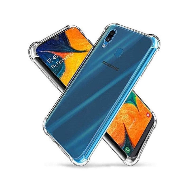 Θήκη Πλάτης Σιλικόνης Anti Shock 0.5mm για Samsung A205F Galaxy A20/A305F Galaxy A30 - Χρώμα: Διάφανο