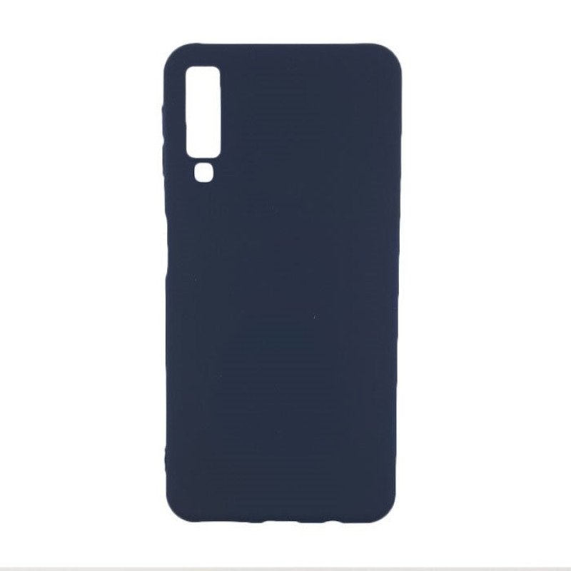 Θήκη Πλάτης Σιλικόνης για Samsung A750F Galaxy A7 2018 - Χρώμα: Σκούρο Μπλε