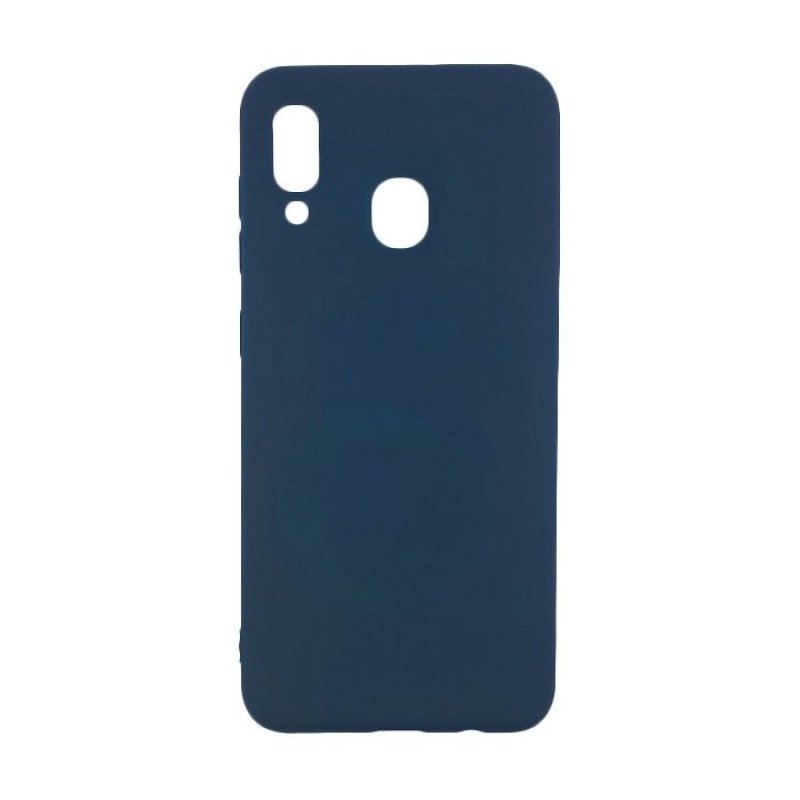 Θήκη Πλάτης Σιλικόνης για Samsung A205F Galaxy A20/A305F Galaxy A30 - Χρώμα: Σκούρο Μπλε