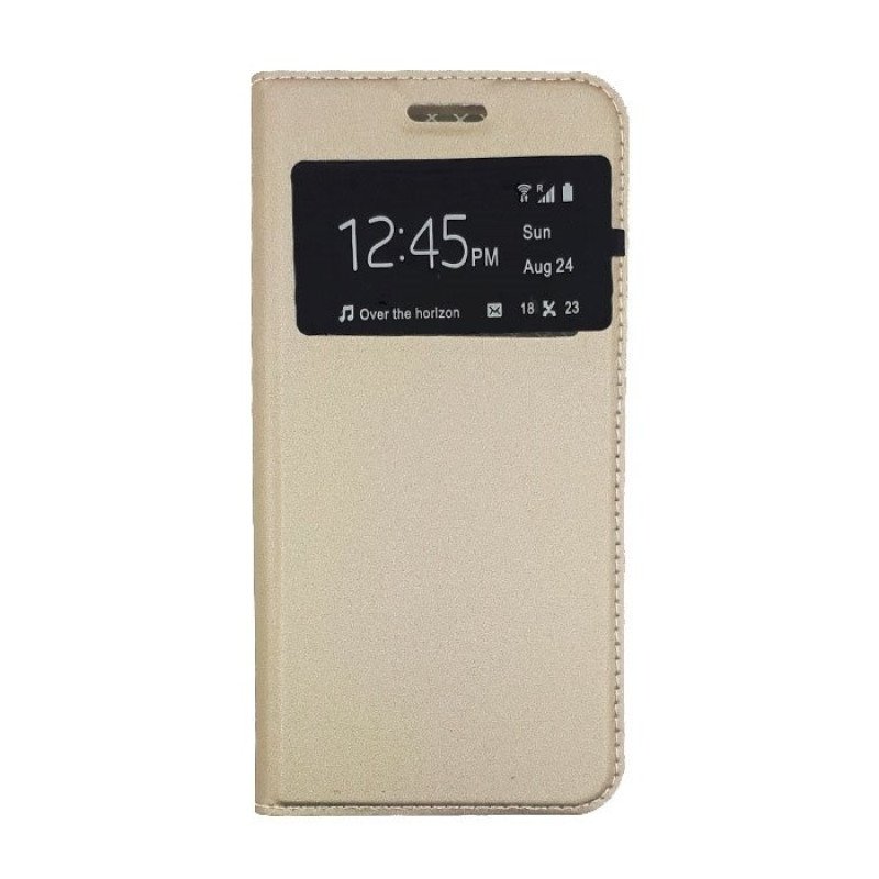 Θήκη Βιβλίο Stand με Παράθυρο για Samsung G960F Galaxy S9 - Χρώμα: Χρυσό
