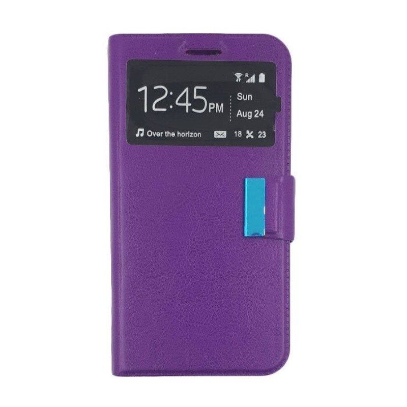 Θήκη Βιβλίο Stand με Παράθυρο για Samsung G3588V Galaxy Core Lite LTE - Χρώμα: Μωβ