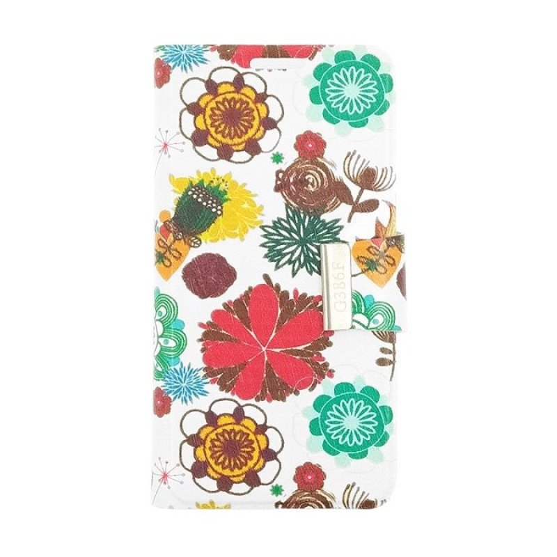Θήκη Βιβλίο Stand Flower Design για Samsung G386F Galaxy Core LTE