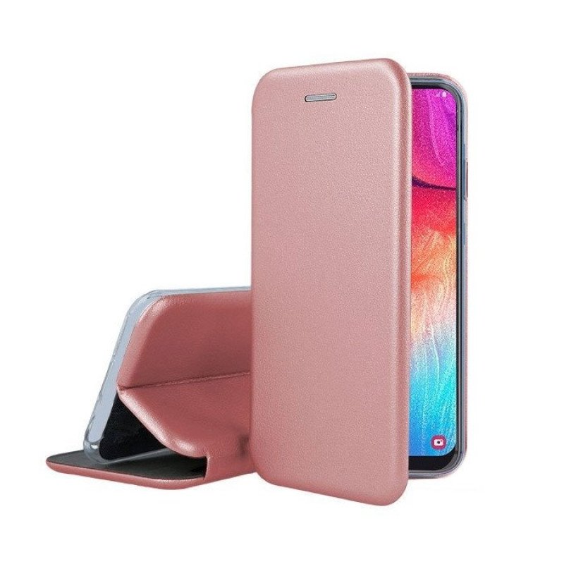 Θήκη Βιβλίο Smart Magnet Elegance Book για Samsung A730F Galaxy A8 Plus 2018 - Χρώμα: Χρυσό Ροζ