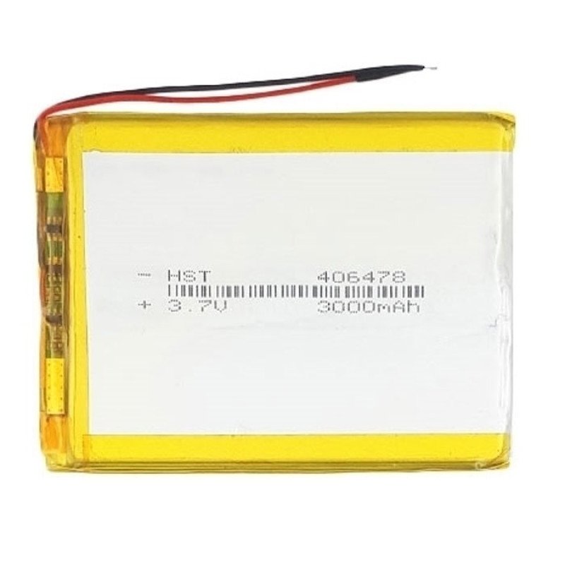 Μπαταρία Universal 9.5x6 cm με 2 Καλώδια - 3000mAh