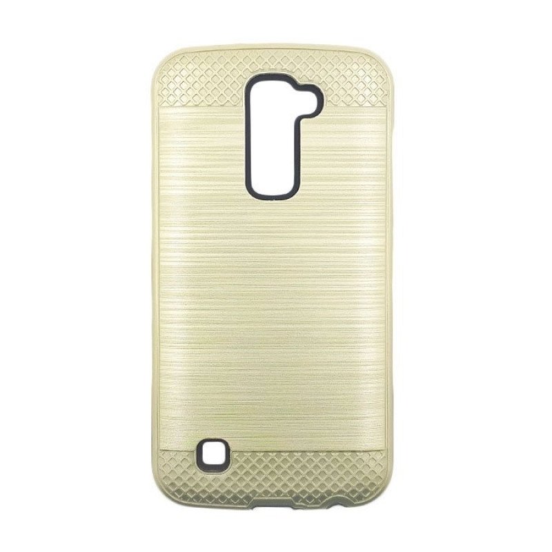 Θήκη Πλάτης Tough Brushed Cover για LG K10 - Χρώμα: Χρυσό