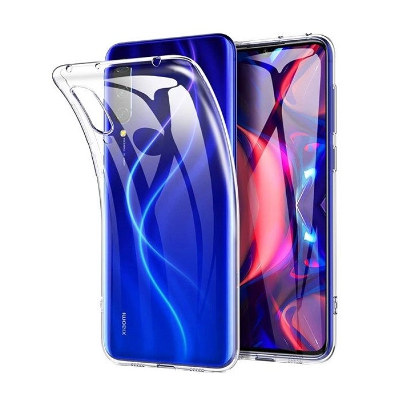 Θήκη Πλάτης Σιλικόνης για Xiaomi Mi A3 - Χρώμα: Διάφανο