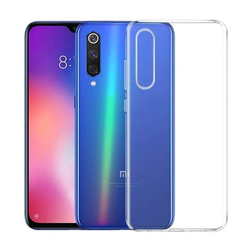 Θήκη Πλάτης Σιλικόνης για Xiaomi Mi 9 - Χρώμα: Διάφανο