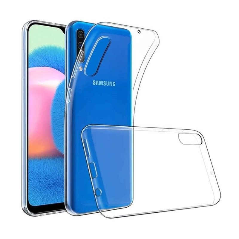 Θήκη Πλάτης Σιλικόνης για Samsung A205F Galaxy A20/A305F Galaxy A30 - Χρώμα: Διάφανο