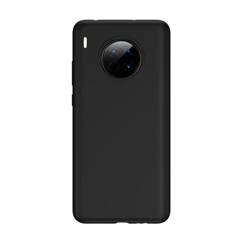 Θήκη Πλάτης Σιλικόνης Matte για Huawei Mate 30 - Χρώμα: Μαύρο