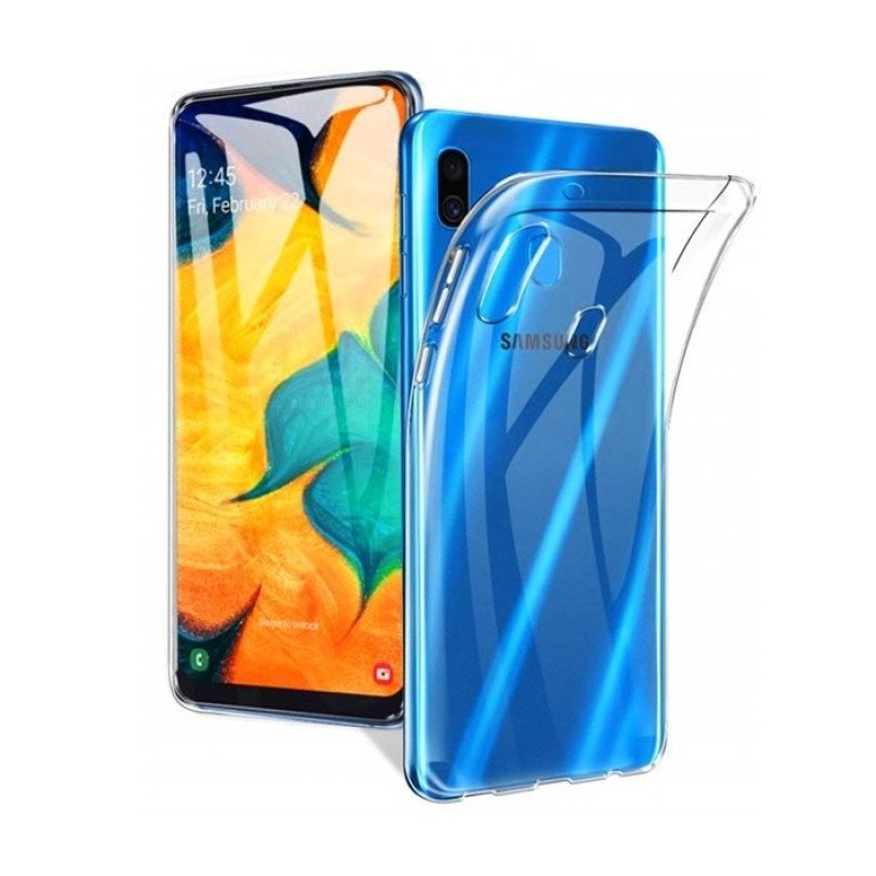 Θήκη Πλάτης Σιλικόνης για Samsung A202F Galaxy A20e  - Χρώμα: Διάφανο