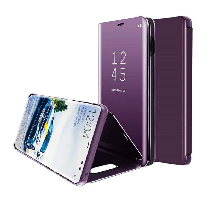 Θήκη Clear View Stand για Samsung A920F Galaxy A9 2018 - Χρώμα: Μωβ