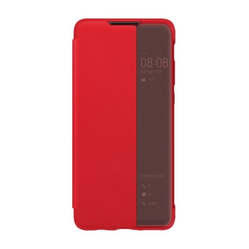 Θήκη Smart View Flip Cover για Xiaomi Redmi 7 - Χρώμα: Κόκκινο