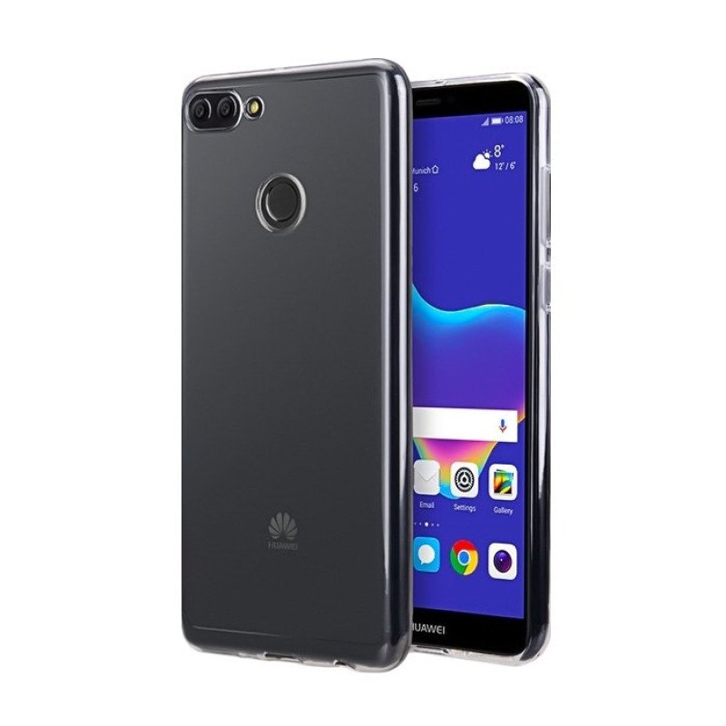 Θήκη Πλάτης Σιλικόνης για Huawei Y9 2018 - Χρώμα: Διάφανο