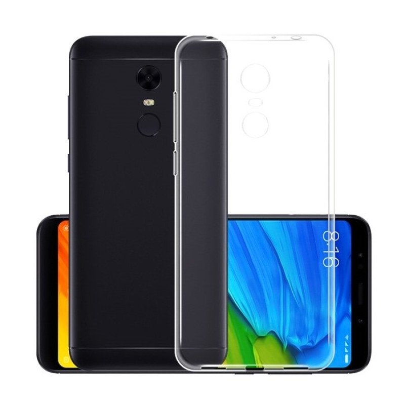 Θήκη Πλάτης Σιλικόνης για Xiaomi Redmi 5 Plus - Χρώμα: Διάφανο