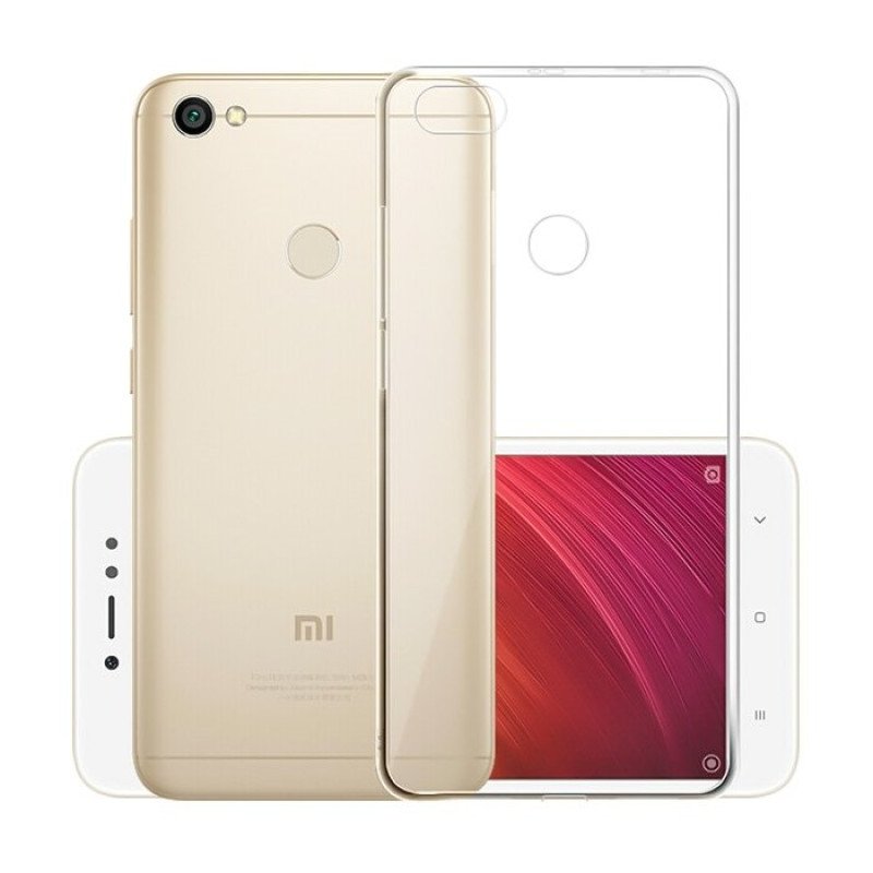 Θήκη Πλάτης Σιλικόνης για Xiaomi Redmi Note 5A - Χρώμα: Διάφανο