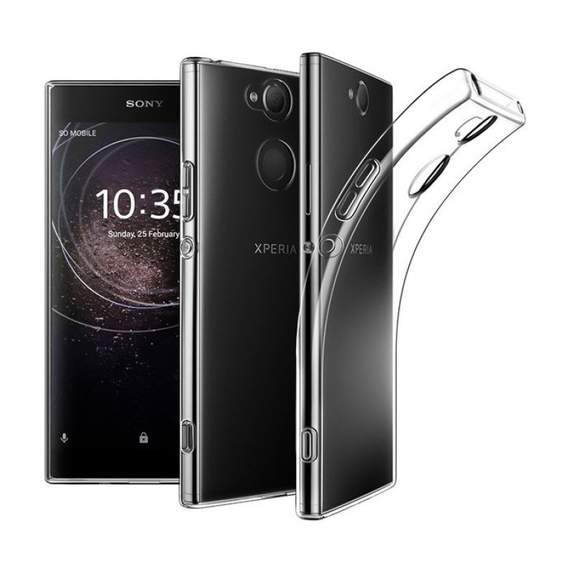 Θήκη Πλάτης Σιλικόνης για Sony Xperia XA2 - Χρώμα: Διάφανο