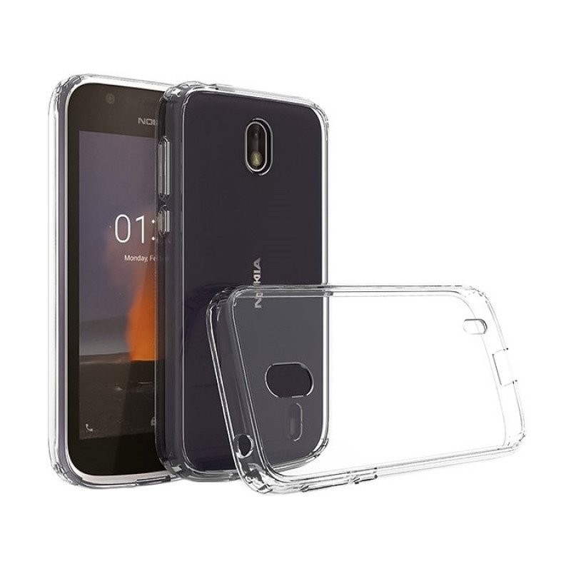Θήκη Πλάτης Σιλικόνης για Nokia 1 - Χρώμα: Διάφανο