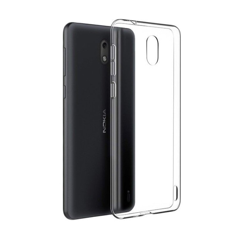 Θήκη Πλάτης Σιλικόνης για Nokia 2 - Χρώμα: Διάφανο